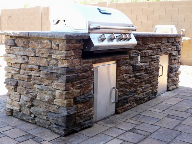 BBQ With Mesa Valley Canyon Ledge Stone | Centurion Stone Of Arizona