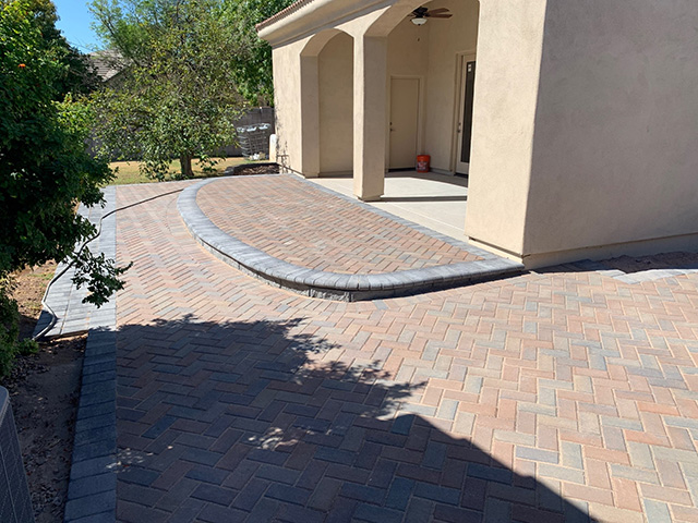stone outer patio walkway