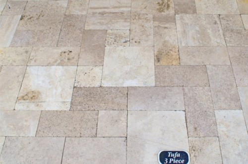 Tufa 3 piece travertine paver set sold online