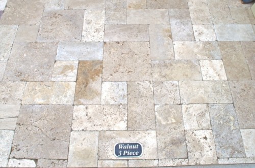 Buy 3 piece walnut travertine pavers online