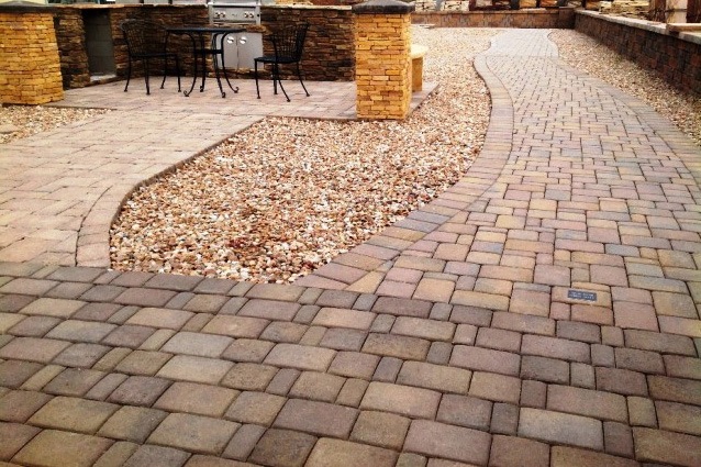 patio walkway stone path Mesa Arizona