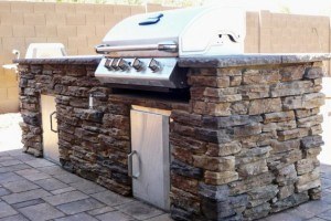 Centurion stone veneers are perfect for building a stone veneer barbeque