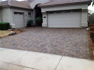 stone paved concrete with joints filled with sand