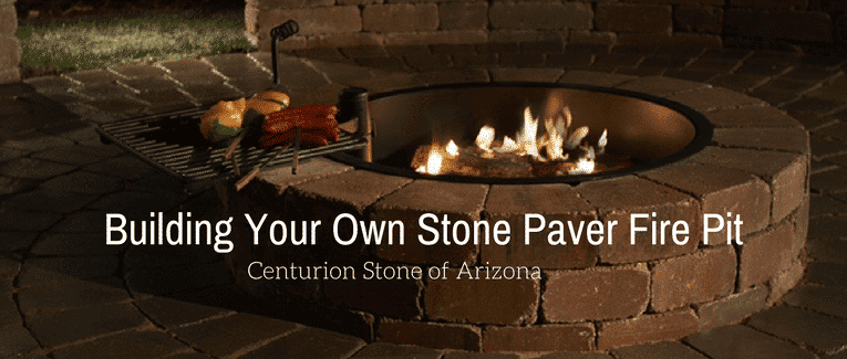 building your stone pave fire pit in az