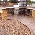 natural stone outdoor kitchen