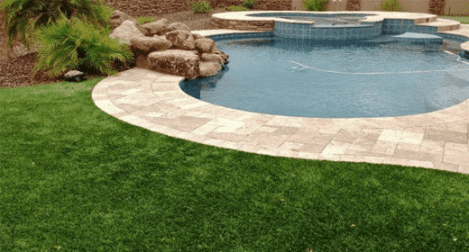 Picture of a recent Gilbert fake grass project by Centurion Stone