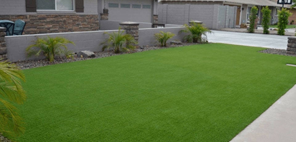 large garden frontyard artificial grass by centurion stone