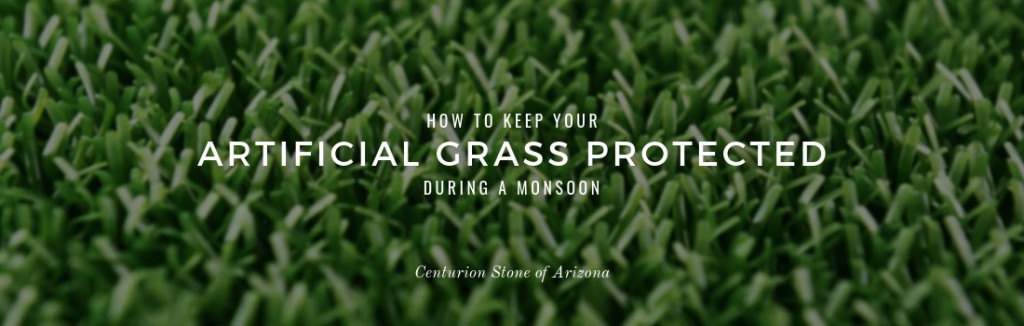 Artificial grass protected during a Monsoon