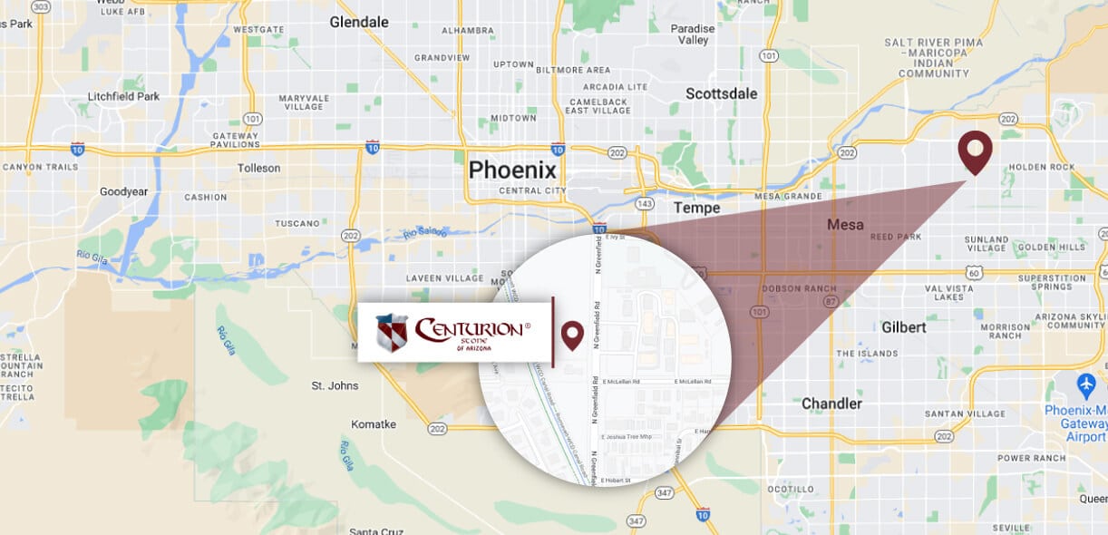 Map Showing The Location Of Our Stone Supply Showroom Near Gilbert