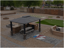 Elegant Backyard Stone Pavers Design