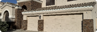 Custom stone veneer facade