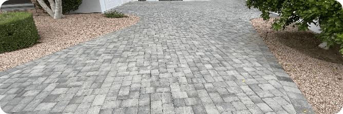 Paver driveway installation